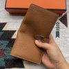 Hermes Brown Togo Leather Bearn Gusset Wallet - Image 5