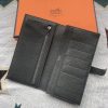 Hermes Black Togo Leather Bearn Gusset Wallet - Image 6