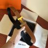 Hermes Constance Belt Buckle  Brown & Black Clemence 32 MM Strap - Image 3