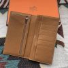 Hermes Brown Togo Leather Bearn Gusset Wallet - Image 4