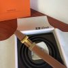 Hermes Constance Belt Buckle  Brown & Black Clemence 32 MM Strap - Image 5