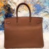 Hermes Brown Clemence Birkin 40cm Handmade Bag - Image 10