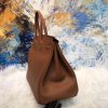 Hermes Brown Clemence Birkin 40cm Handmade Bag - Image 11