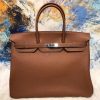 Hermes Brown Clemence Birkin 40cm Handmade Bag - Image 7