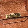 Hermes Brown Clemence Birkin 40cm Handmade Bag - Image 3