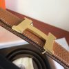 Hermes Constance Belt Buckle  Brown & Black Clemence 32 MM Strap - Image 7