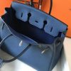 Hermes Birkin 30cm 35cm Bag In Blue Agate Clemence Leather - Image 3