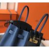 Hermes Birkin 30cm 35cm Bag In Blue Agate Clemence Leather - Image 6