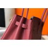 Hermes Birkin 30cm 35cm Bag In Bordeaux Clemence Leather - Image 6