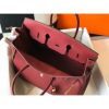 Hermes Birkin 30cm 35cm Bag In Bordeaux Clemence Leather - Image 3