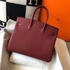 Hermes Birkin 30cm 35cm Bag In Bordeaux Clemence Leather - Image 2