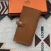Hermes Brown Epsom Bearn Gusset Wallet - Image 3