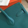 Hermes Malachite Clemence Birkin 30cm Handmade Bag - Image 3