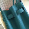 Hermes Malachite Clemence Birkin 30cm Handmade Bag - Image 4