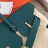 Hermes Malachite Clemence Birkin 30cm Handmade Bag - Image 5