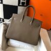 Hermes Birkin 30cm 35cm Bag In Taupe Clemence Leather - Image 2