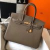 Hermes Birkin 30cm 35cm Bag In Taupe Clemence Leather