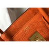 Hermes Birkin 30cm 35cm Bag In Orange Clemence Leather - Image 7