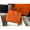 Hermes Birkin 30cm 35cm Bag In Orange Clemence Leather - Image 2