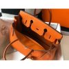 Hermes Birkin 30cm 35cm Bag In Orange Clemence Leather - Image 3