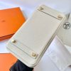 Hermes Birkin 25 Retourne Handmade Bag In Craie Clemence Leather - Image 9