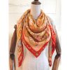 Hermes Saumon Le Jardin De La Maharani Silk Shawl - Image 4