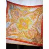 Hermes Saumon Le Jardin De La Maharani Silk Shawl - Image 5