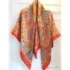 Hermes Saumon Le Jardin De La Maharani Silk Shawl - Image 6