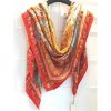 Hermes Saumon Le Jardin De La Maharani Silk Shawl - Image 9