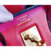 Hermes Red With Indigo Piping Goatskin Birkin 30cm Bag - Image 2