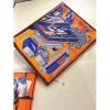 Hermes Orange Les tresors d'un Artiste Silk Scarf - Image 6