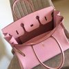 Hermes Pink Clemence Birkin 30cm Handmade Bag - Image 6