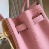 Hermes Pink Clemence Birkin 30cm Handmade Bag - Image 9