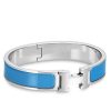 Hermes Blue Enamel Clic H PM Bracelet - Image 2