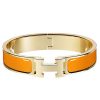 Hermes Orange Enamel Clic H PM Bracelet - Image 3