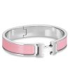 Hermes Pink Enamel Clic H PM Bracelet - Image 3