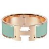 Hermes Aqua Enamel Clic Clac H PM Bracelet - Image 2