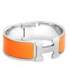 Hermes Orange Enamel Clic Clac H PM Bracelet - Image 2