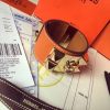 Hermes Orange Epsom Collier de Chien Bracelet Size S - Image 2