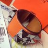 Hermes Orange Epsom Collier de Chien Bracelet Size S - Image 5