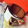 Hermes White Epsom Collier de Chien Bracelet Size S - Image 5