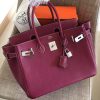 Hermes Ruby Clemence Birkin 30cm Handmade Bag - Image 2