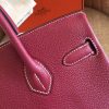Hermes Ruby Clemence Birkin 30cm Handmade Bag - Image 9