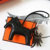 Hermes So Black Rodeo Horse Bag Charm - Image 2
