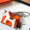 Hermes Rodeo Horse Bag Charm In White/Camarel/Red Leather - Image 2