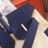 Hermes Sapphire Clemence Birkin 30cm Handmade Bag - Image 6
