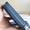 Hermes Blue Jean Azap Zipped Wallet - Image 2