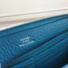 Hermes Blue Jean Azap Zipped Wallet - Image 3