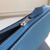 Hermes Blue Jean Azap Zipped Wallet - Image 8