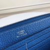 Hermes Blue Clemence Azap Zipped Wallet - Image 2